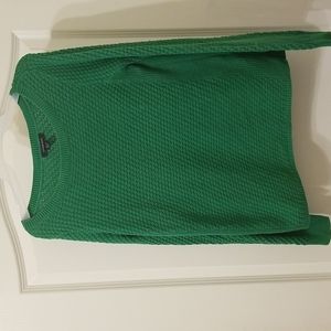 Lands End Kelly Green Textured Sweater